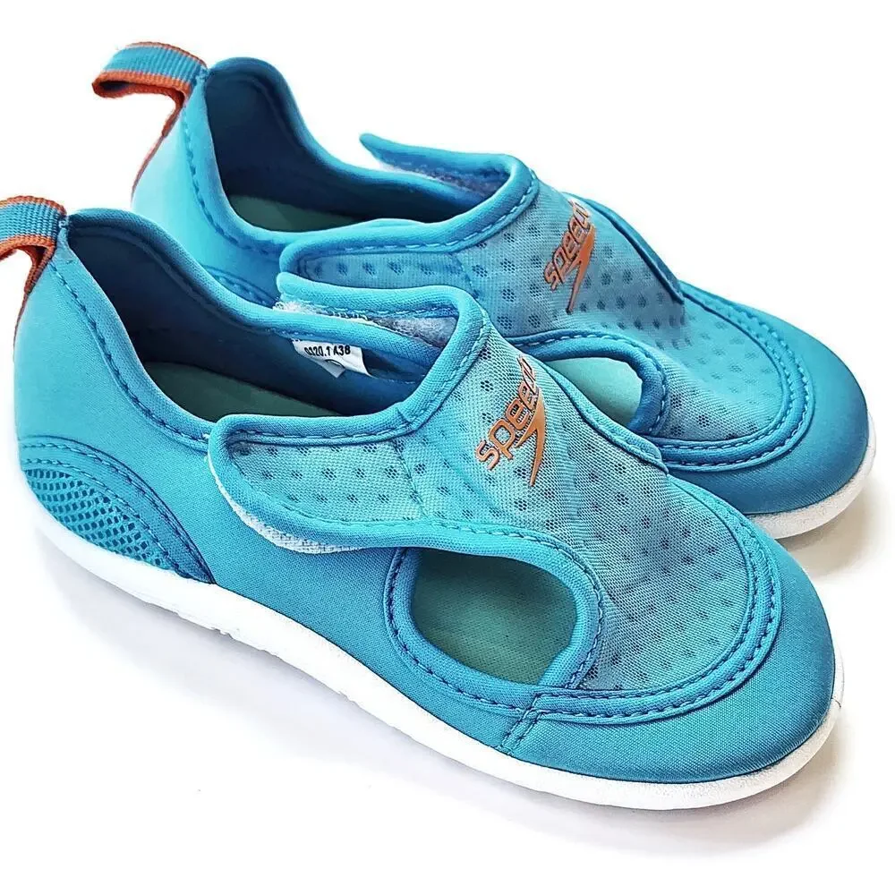 Speedo 10 Surfwalker Large Swim Shoes Pool Slippers Kids Toddler Blue
